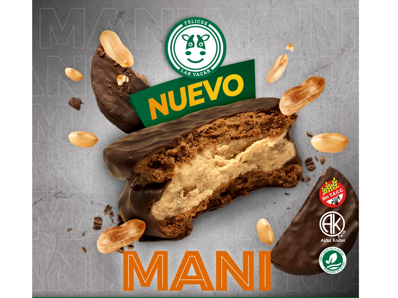 Alfajor Felices las Vacas maní x1 und