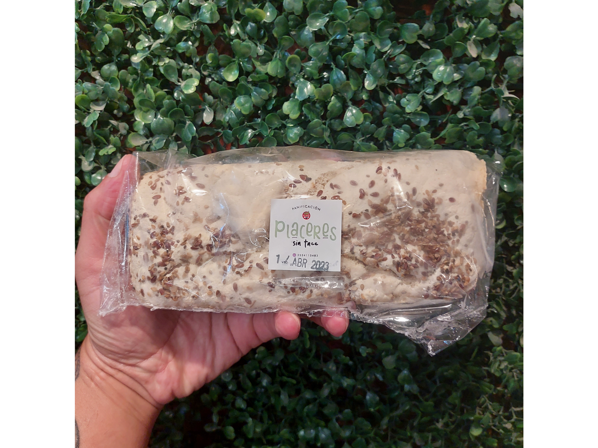 Pan de Garbanzos vegano Placeres sin tacc x1 und