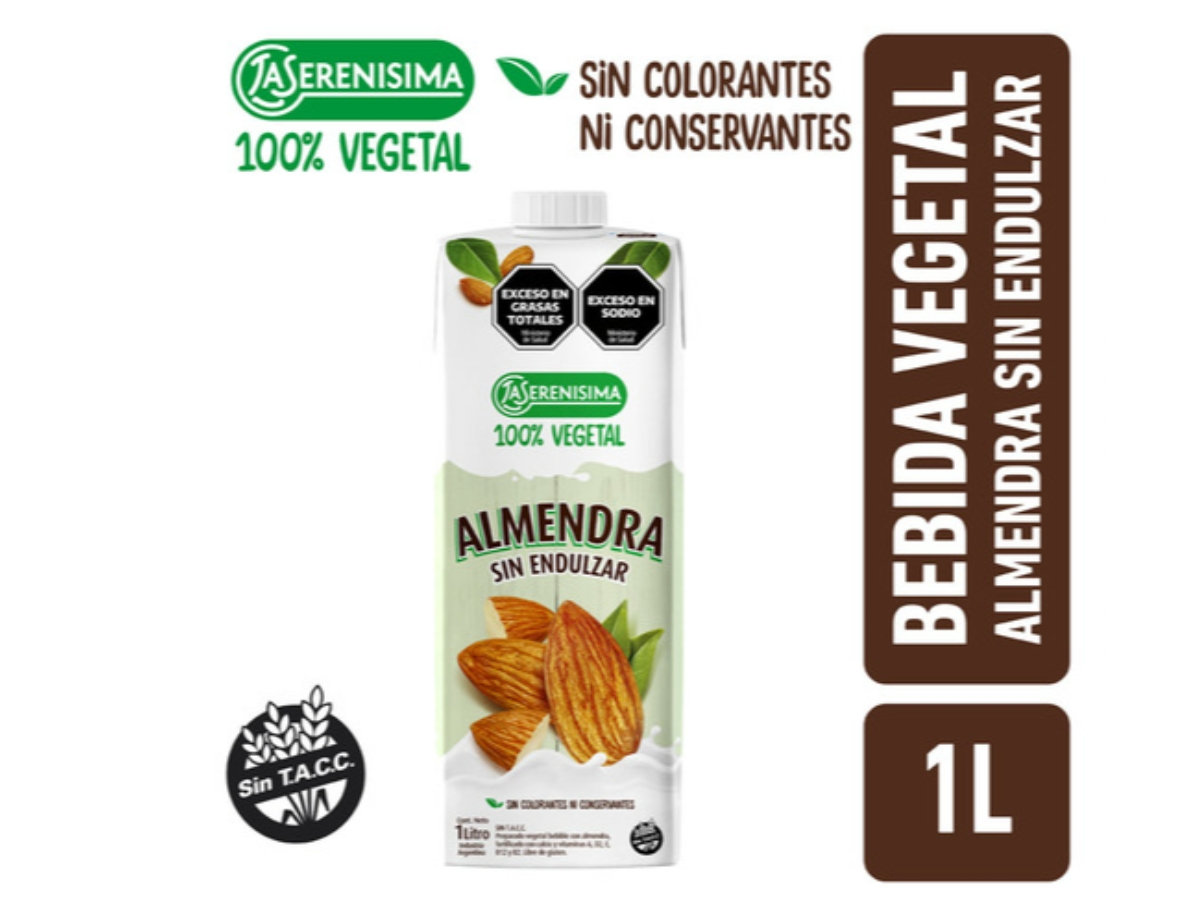 LECHE ALMENDRAS LA SERENISIMA S/AZUCAR X1L