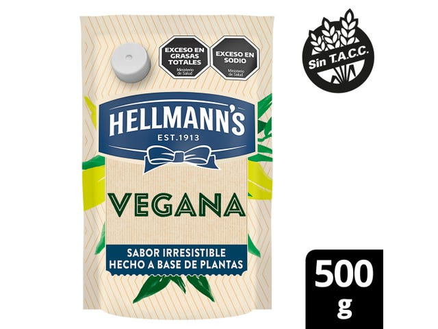 MAYONESA VEGANA HELLMANS SIN TACC X500G (Copia)