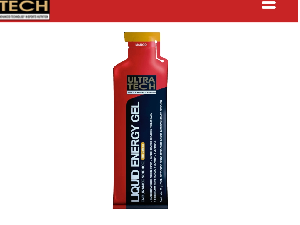 ULTRATECH LIQUID ENERGY GEL SIN CAFEINA X60ML