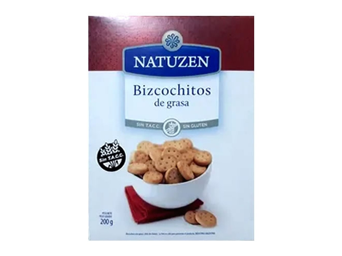 BIZCOCHITOS DE GRASA NATUZEN SIN TACC X200G (Copia)