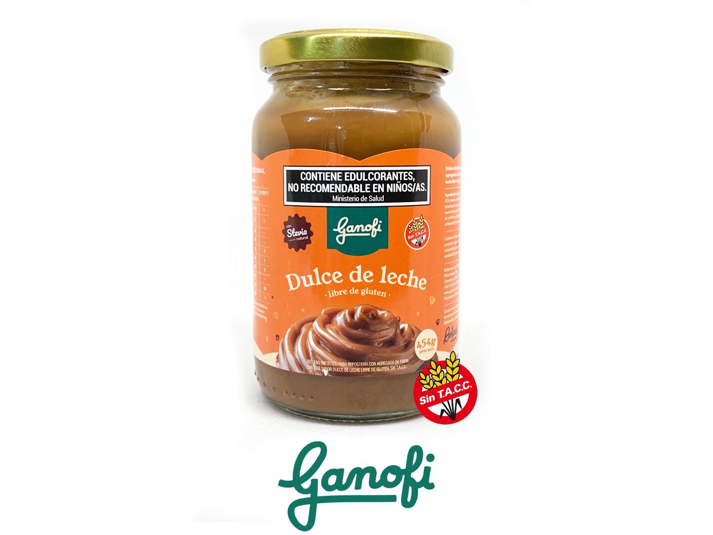 DULCE DE LECHE GANOFI SIN AZUCAR 454G (Copia)