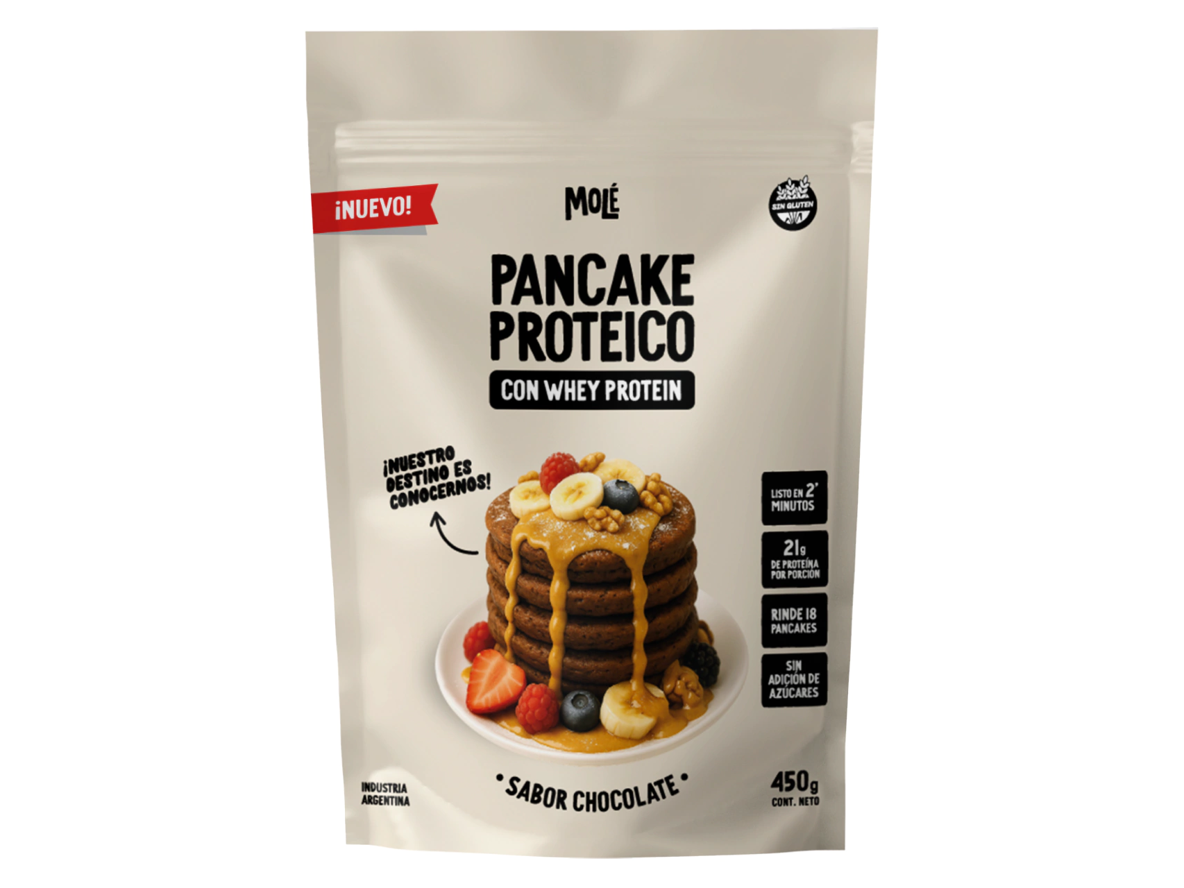PREMEZCLA PANCAKE PROTEICO MOLE X450g sin tacc (Copia)