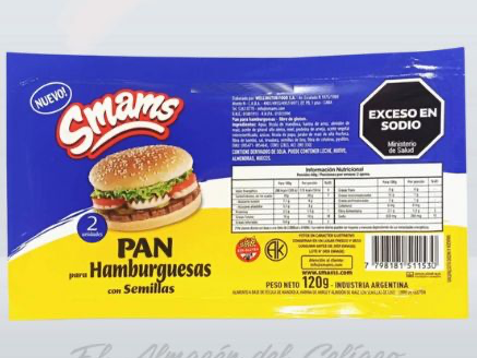 PAN DE HAMBURGUESAS SMAMS SIN TACC X2 Und (Copia)