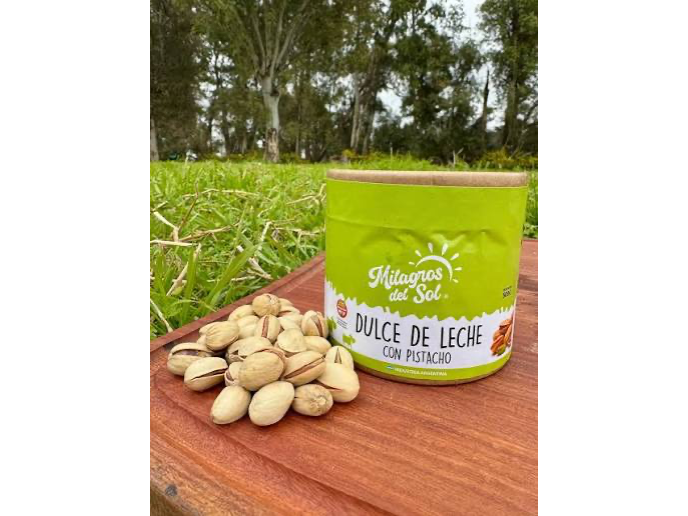 DULCE DE LECHE MILAGROS DEL SOL CON PISTACHOS X500G