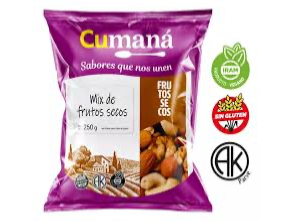 MIX FRUTAS SECAS CUMANA SIN TACC Y SIN PASAS x1 und