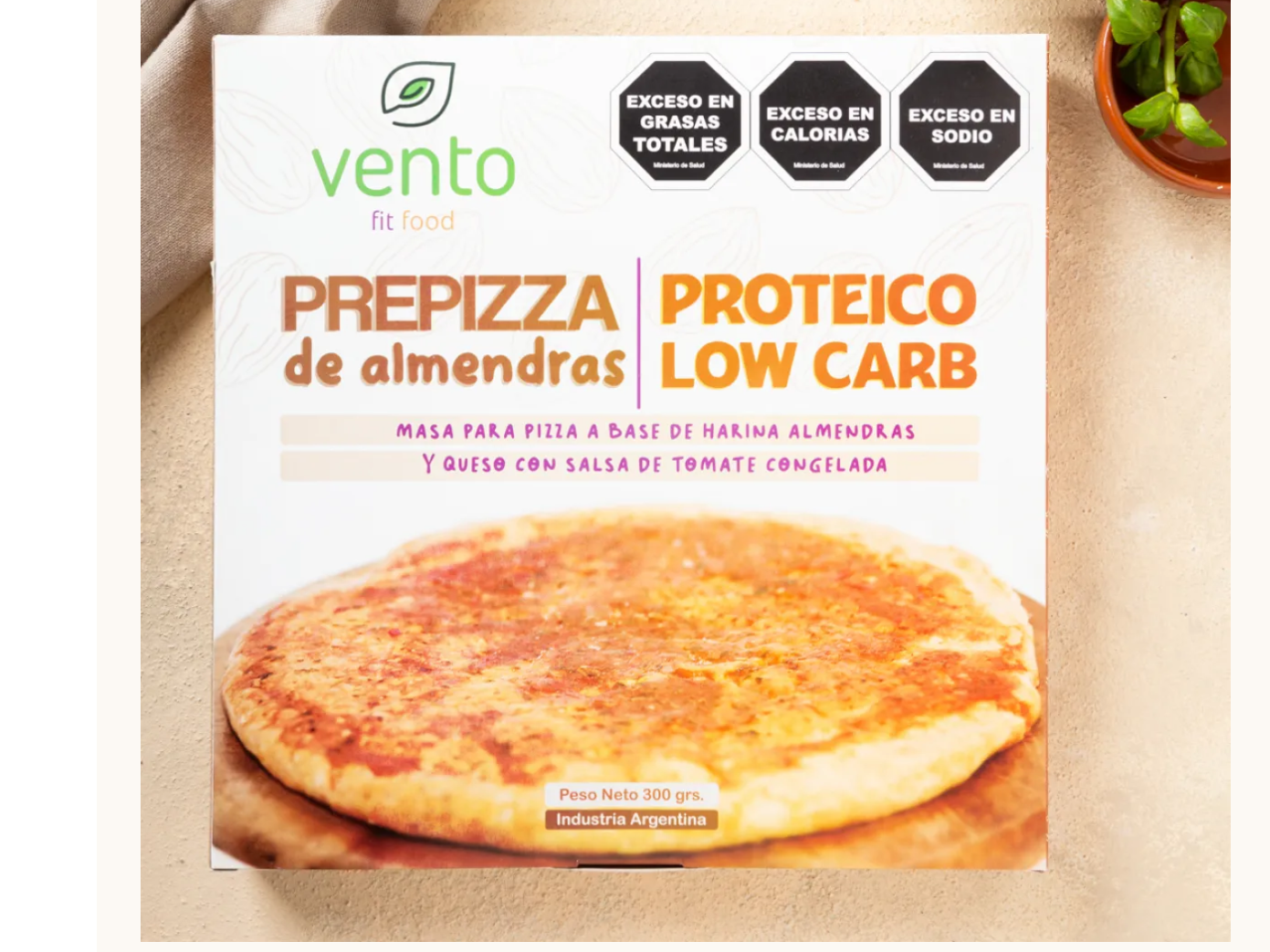 PIZZA VENTO KETO DE ALMENDRAS X 1