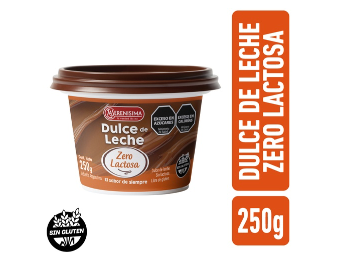 DULCE DE LECHE LA SERENISIMA ZERO LACTOSA X250g