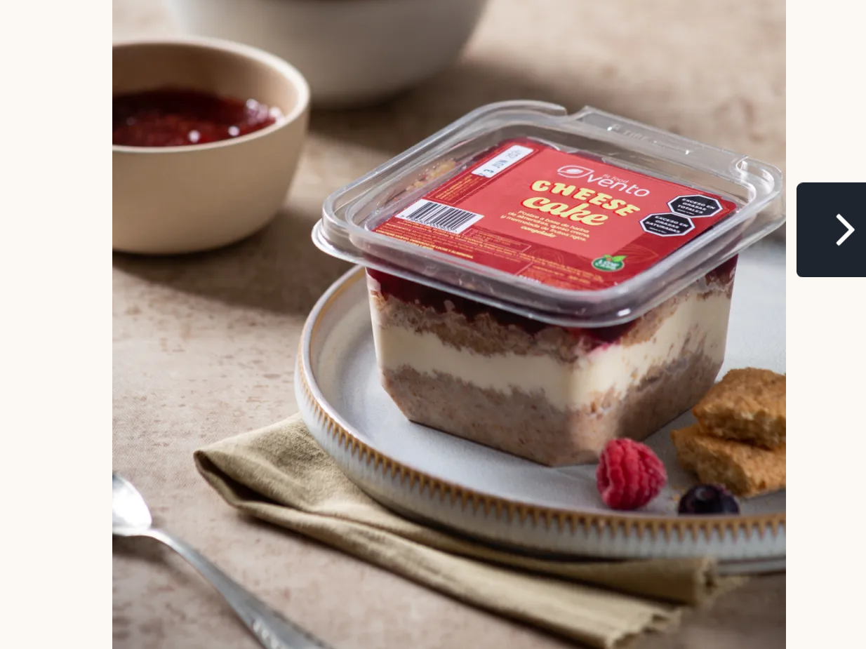 POSTRE CHEESECAKE FRUTOS ROJOS KETO VENTO X300G