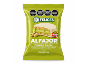ALFAJOR FELICES LAS VACAS PISTACHO BLANCO X1 und