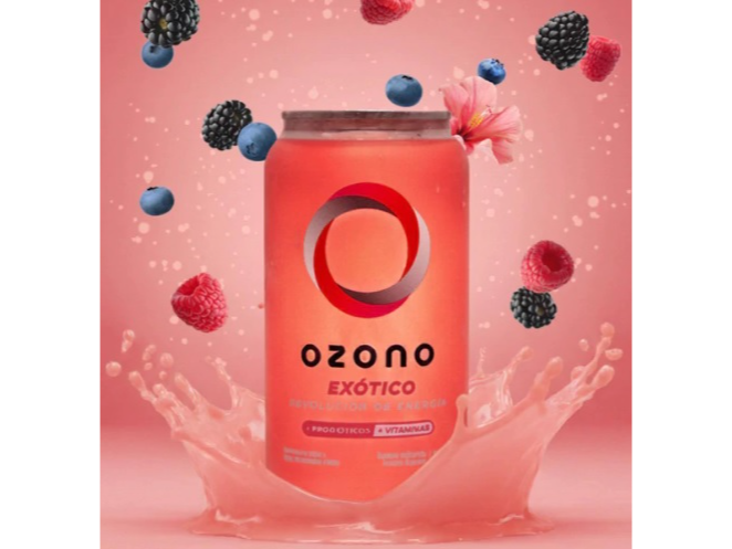 OZONO EXÓTICO LATA X354 ML - BEBIDA FERMENTADA A BASE DE TÉ CON FRUTAS + PROBIÓTICOS  Y VITAMINAS