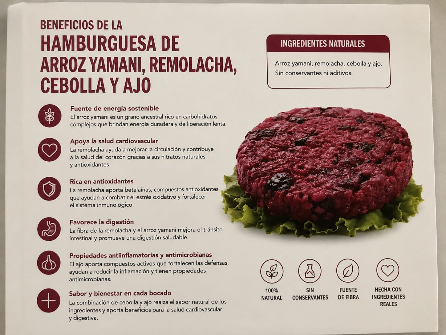 MEDALLONES DE REMOLACHA Y ARROZ YAMANI