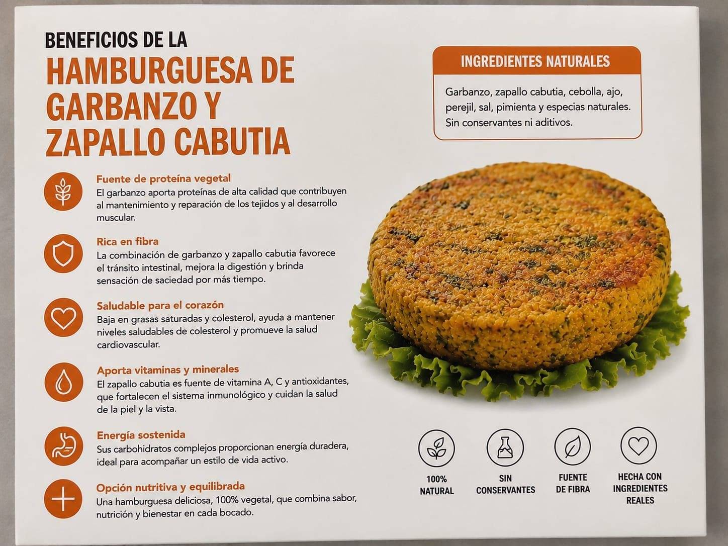 MEDALLONES DE GARBANZO Y ZAPALLO CABUTIA