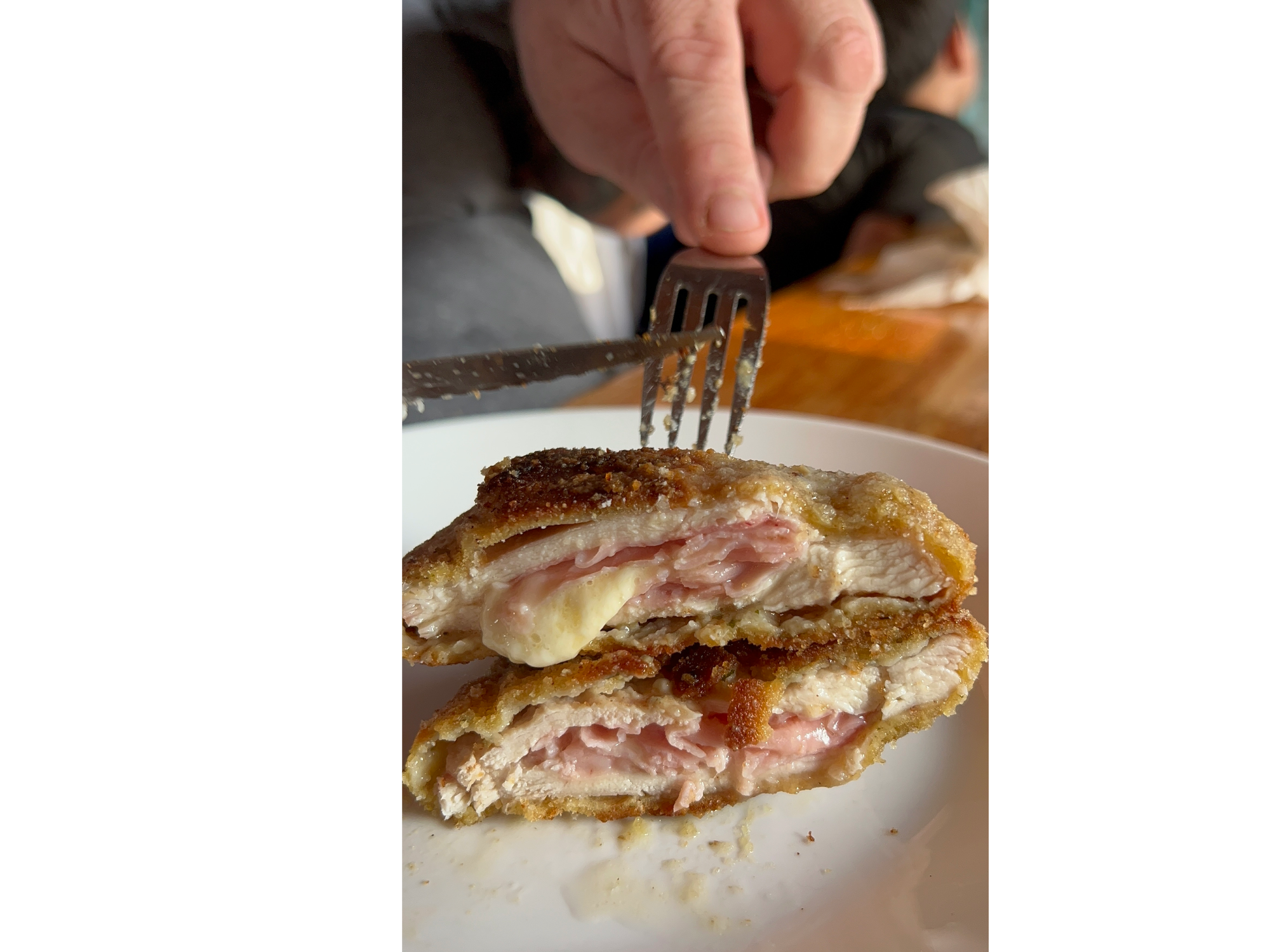 Milanesas rellenas de Jamón y Muzza