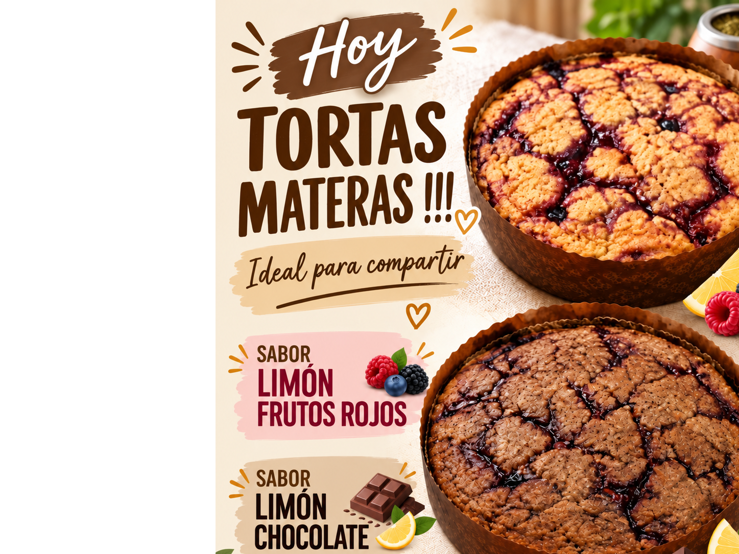 Torta matera 700 gms bizcochuelo