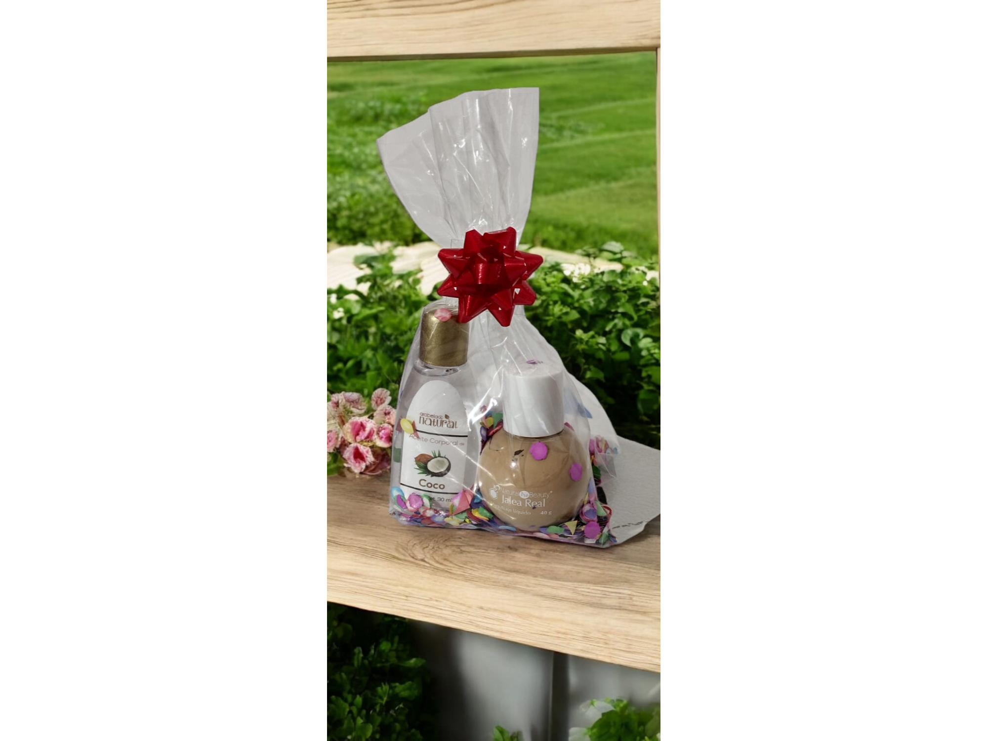 NATURAL PRO BEAUTY, MAQUILLAJE LÍQUIDO C/ JALEA REAL+NATURAL, ACEITE CORPORTAL DE COCO 30 ML.