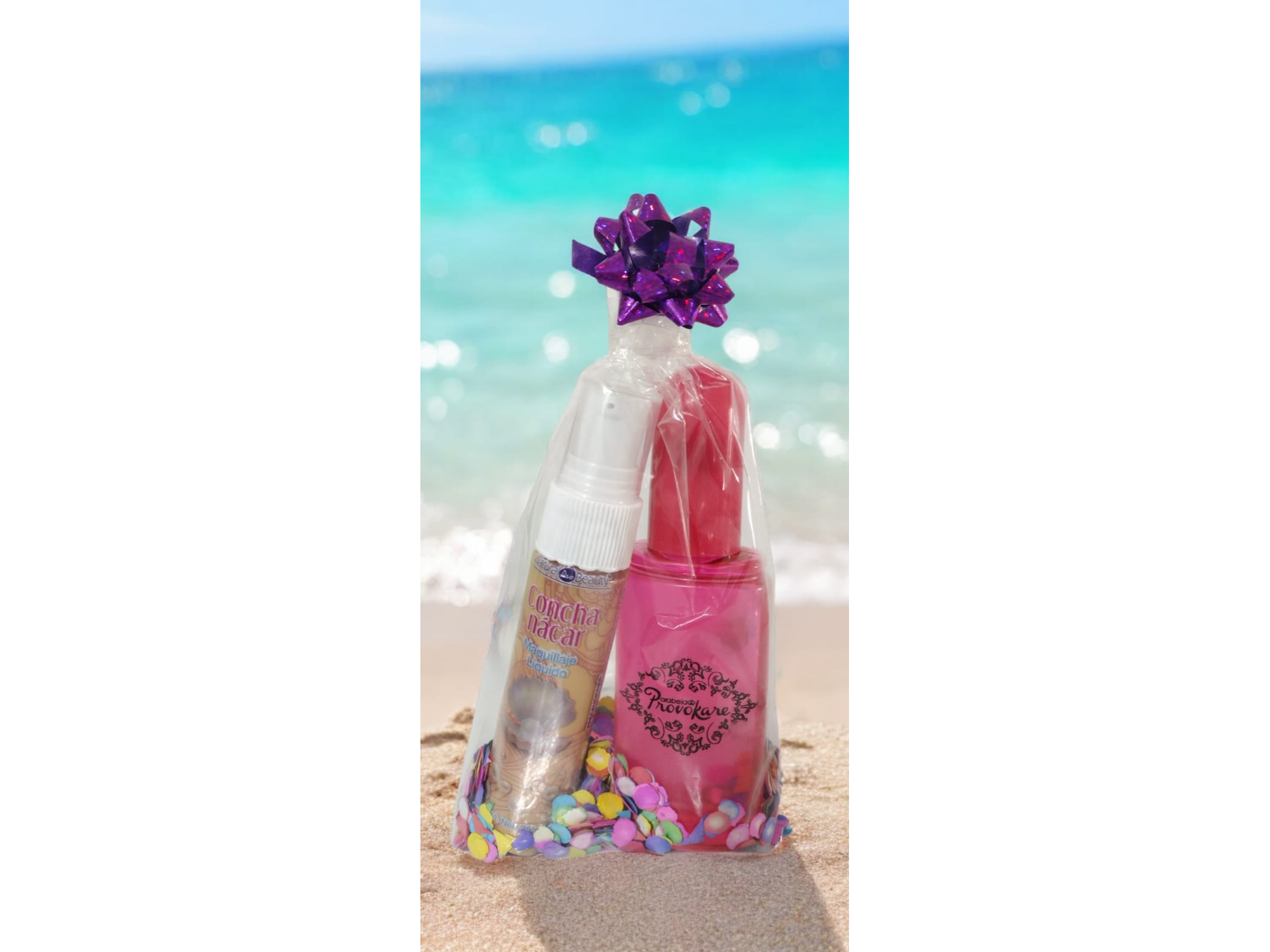 NATURAL PRO BEAUTY, MAQUILLAJE LÍQUIDO C/ CONCHA NACAR 25 ML.+PROVOKAME, PERFUME PARA DAMA 50 ML