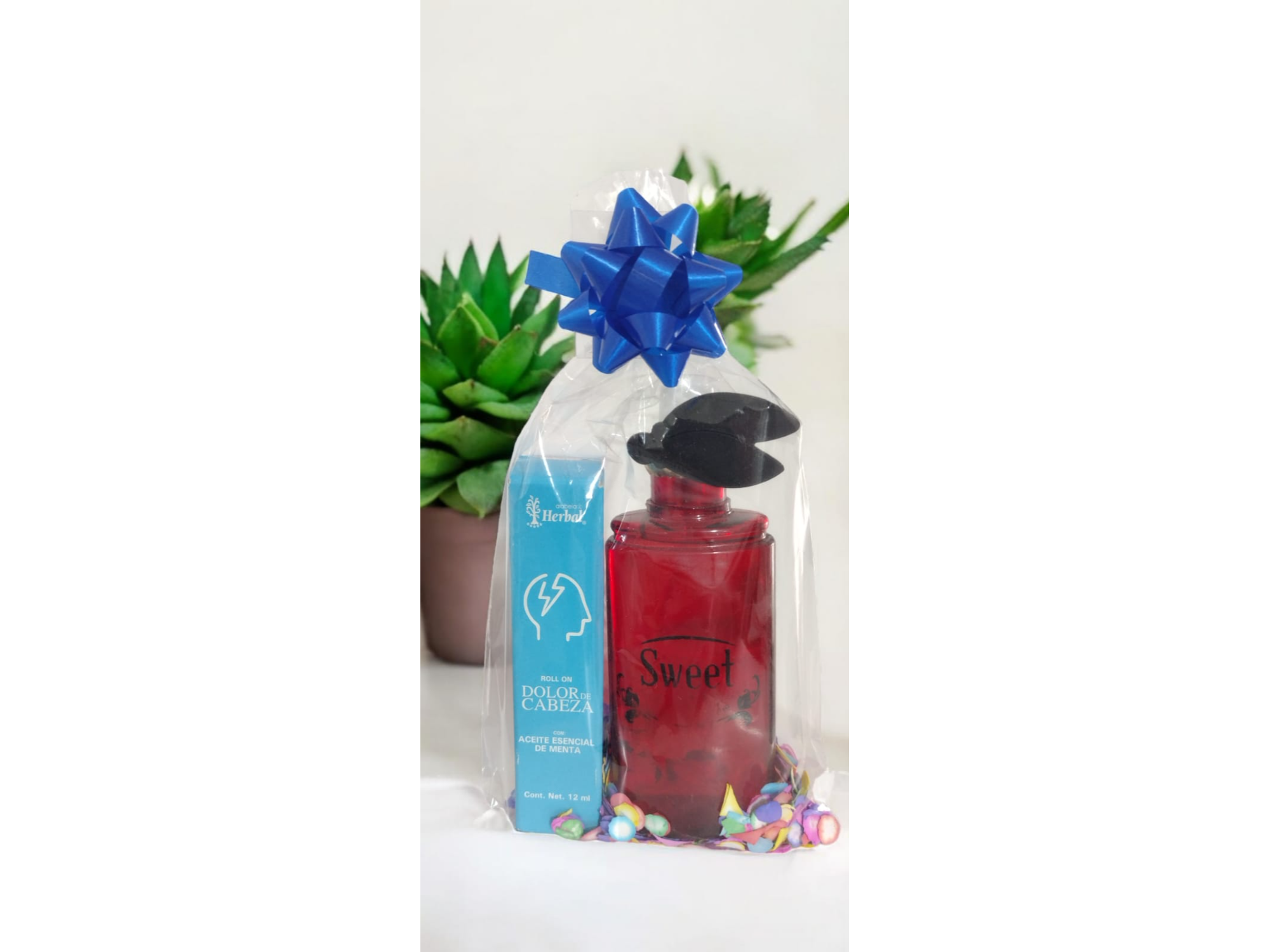 HERBAL, ROLL ON, ACEITE ESENCIAL DE MENTA 12 ML.+SWEET GLAM, PERFUME PARA DAMA 50 ML