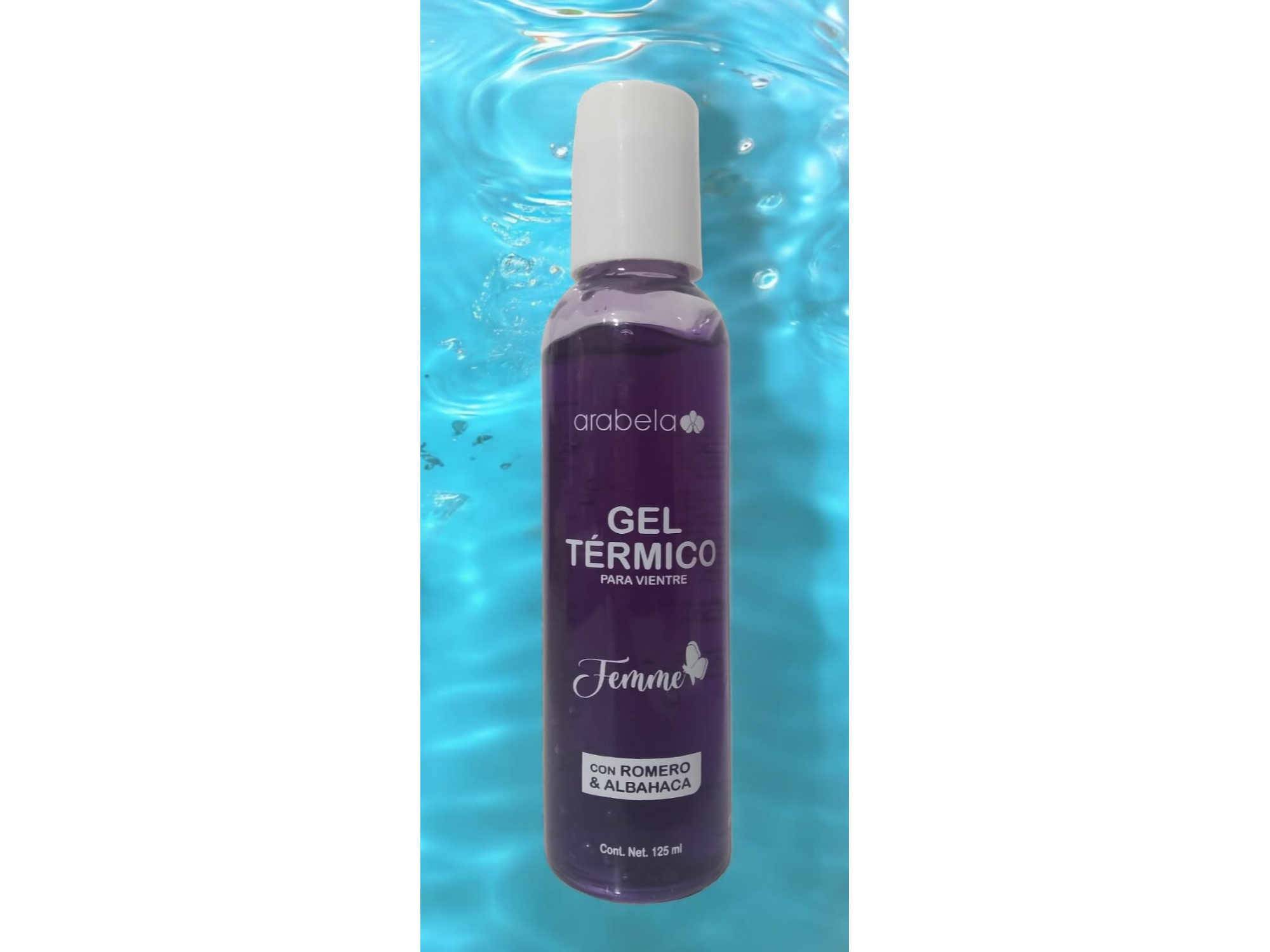 FEMME, GEL TÉRMICO PARA VIENTRE C7 ROMERO Y ALBAHACA 125 ML.
