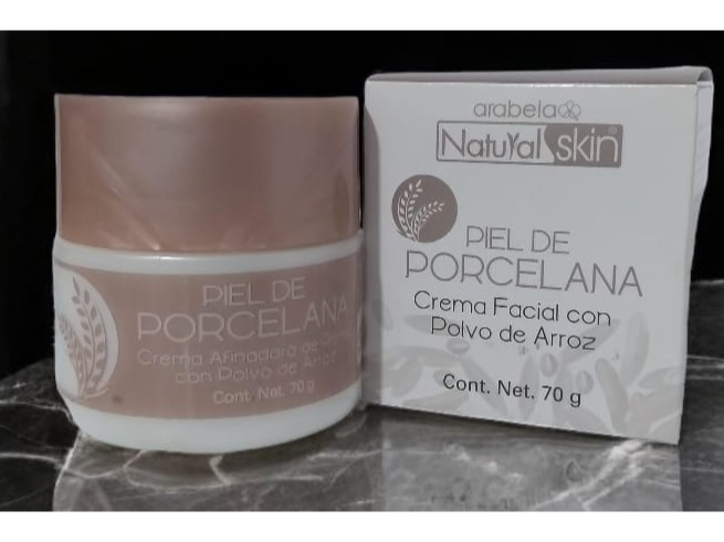 NATURAL SKIN, PIEL DE PORCELANA, MASCARILLA FACIAL C/ POLVO DE ARROZ 50 G.