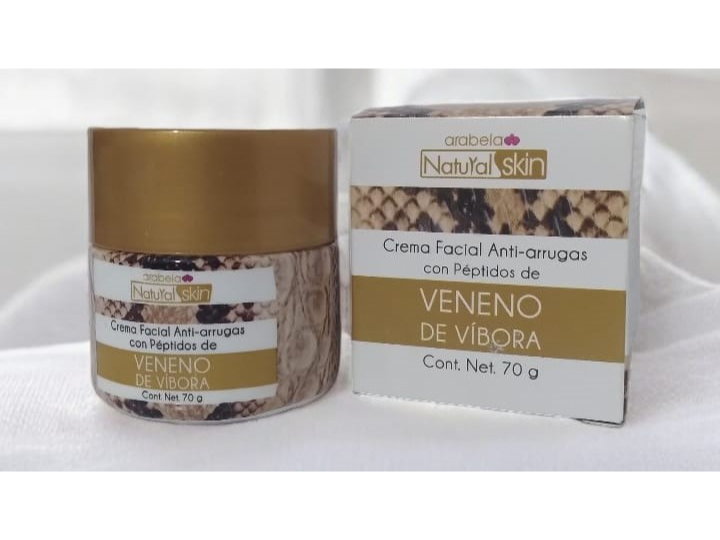 NATURAL SKIN, CREAM FACIAL ANTI-ARRUGAS CON PEPTIDOS DE VENENO DE VÍBORA 70 G.