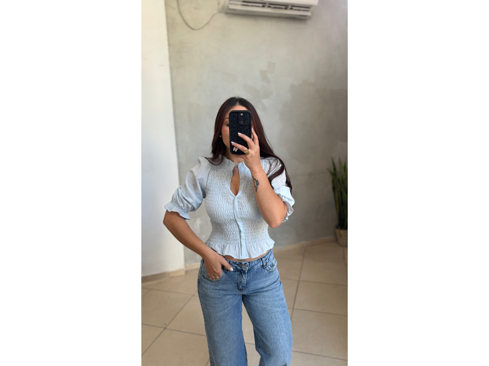 BLUSA AUSTRIA CELESTE