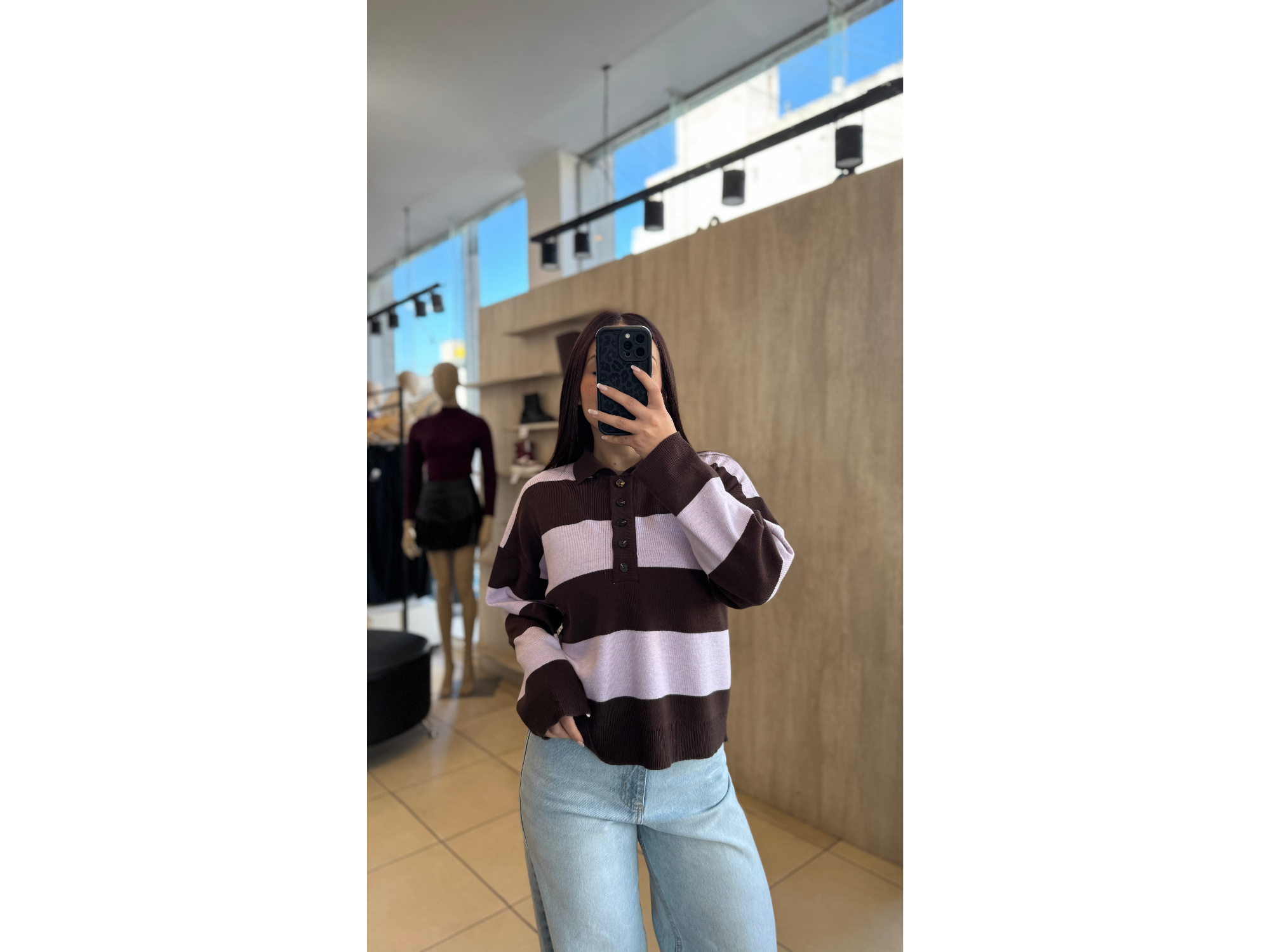 SWEATER CHOMBA LILA
