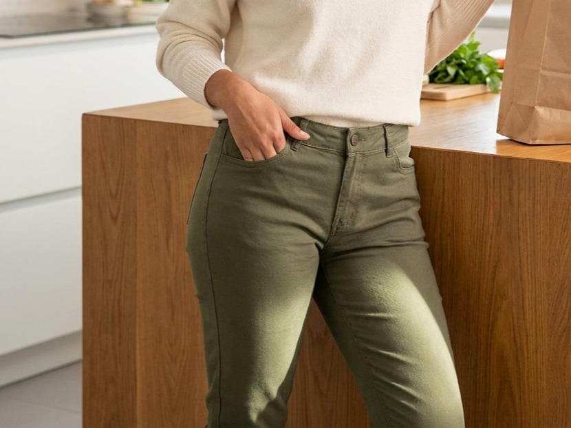 JEANS VERDE MUSGO