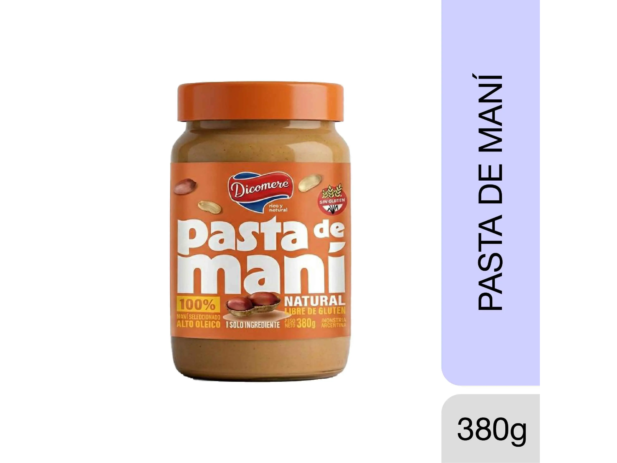 PASTA DE MANI NATURAL DICOMERE x380 GRS.