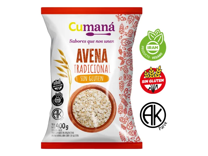 AVENA TRADICIONAL SIN TACC (CUMANA) x400 GRS.