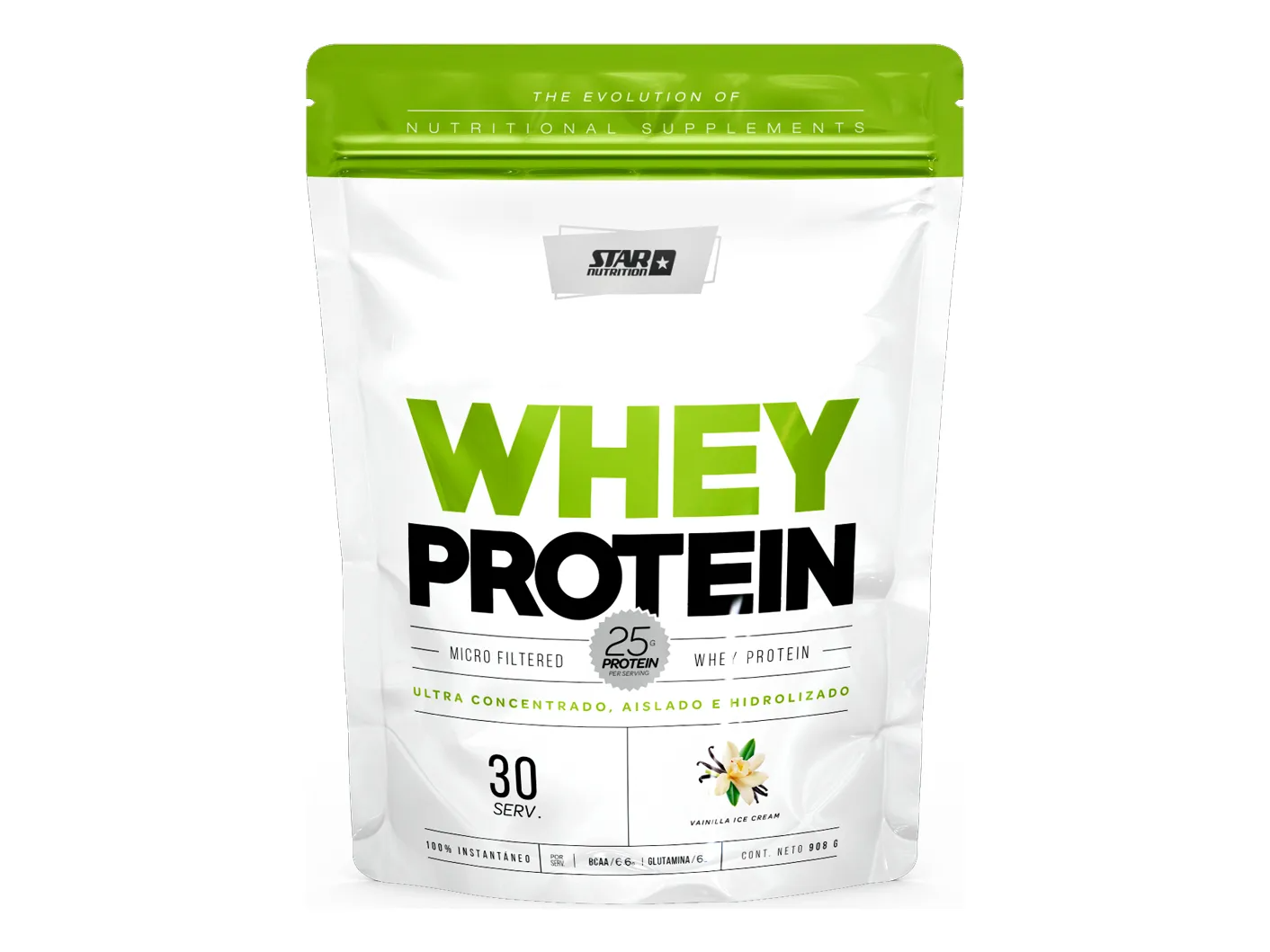 STAR WHEY PROTEIN VAINILLA ICE CREAM x2lbs (908grs.)