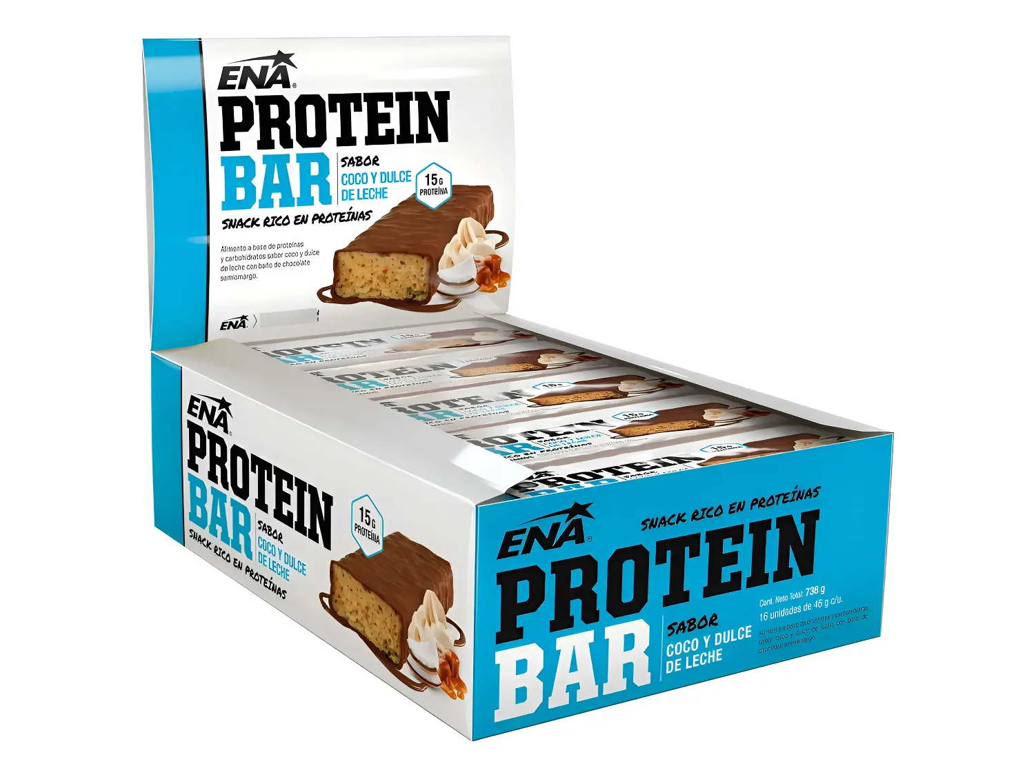 ENA PROTEIN BAR CHOCO Y DULCE DE LECHE xUNID.