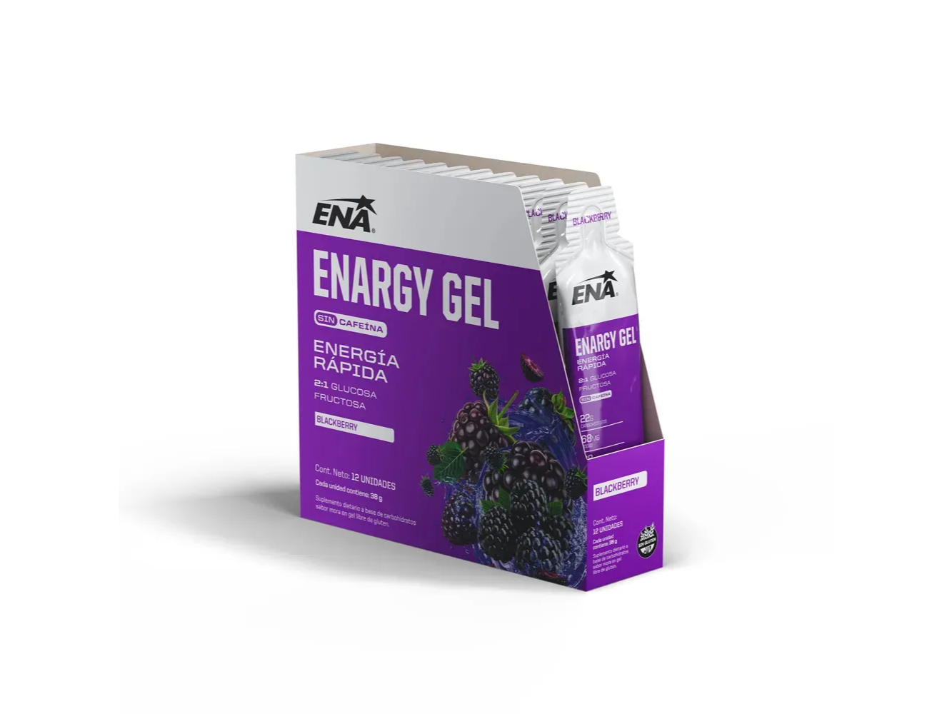 ENA ENARGY GEL S/CAFEINA BLACKBERRY x38 grs.