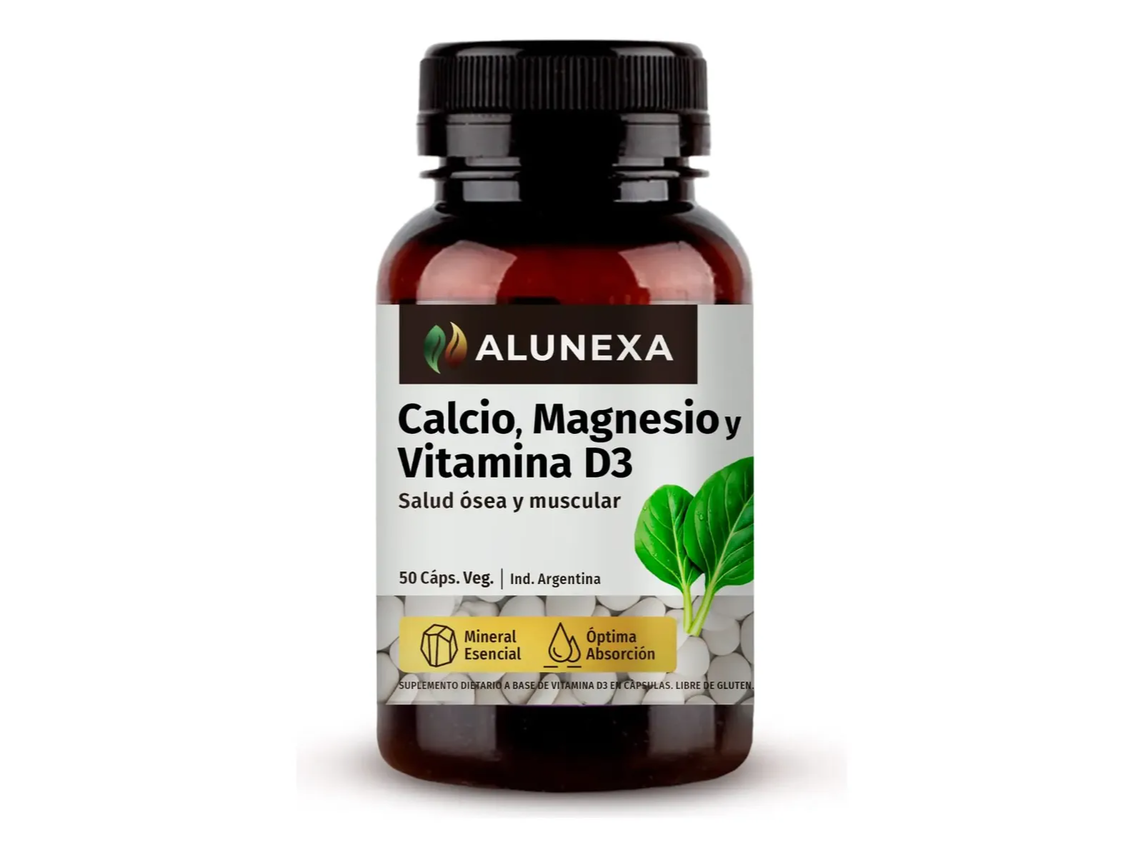 CALCIO C/ MAGNESIO Y VITAMINA D3 ALUNEXA x50 CAP.