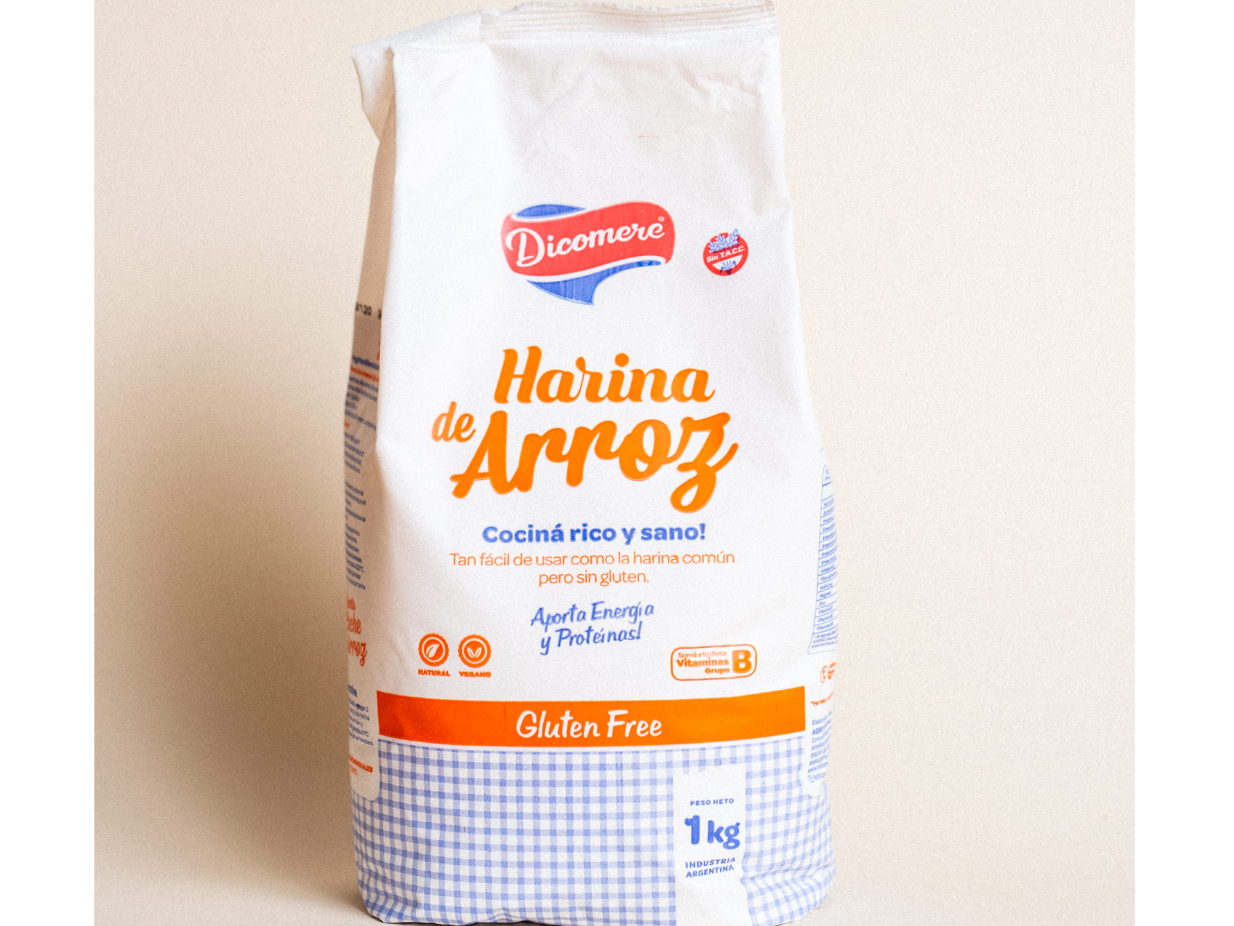 HARINA DE ARROZ S/GLUTEN DICOMERE x1 KG.