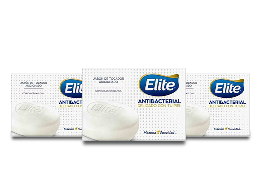 🎁 Jabón Elite Antibacterial 2+1 GRATIS!