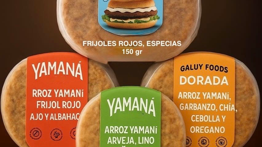 Hamburguesas  vegetarianas y bocaditos yamana