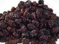 Pasas de uvas negras sin semilla