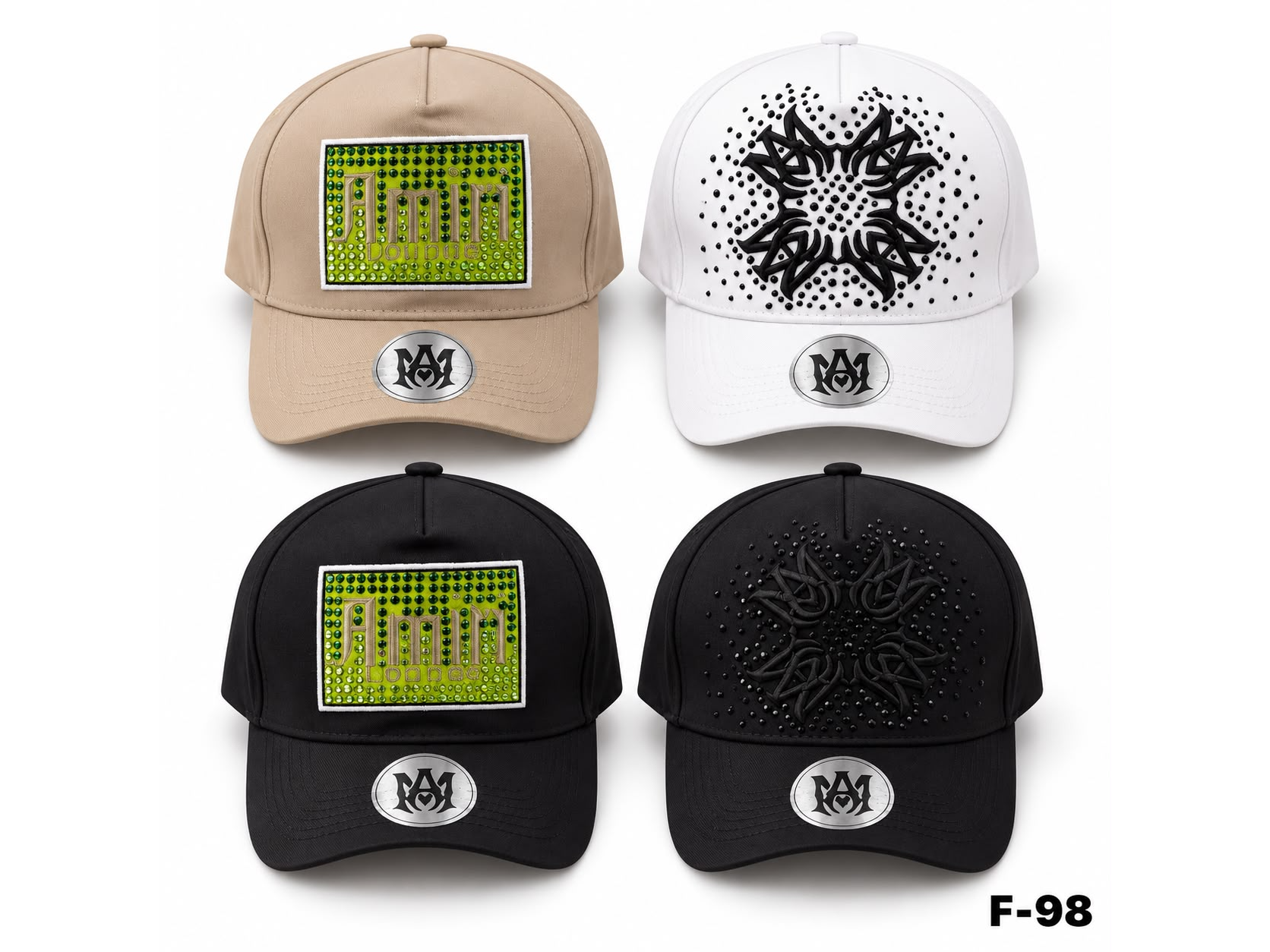 GORRA CURVA CON BRILLO | AMIRI F-98