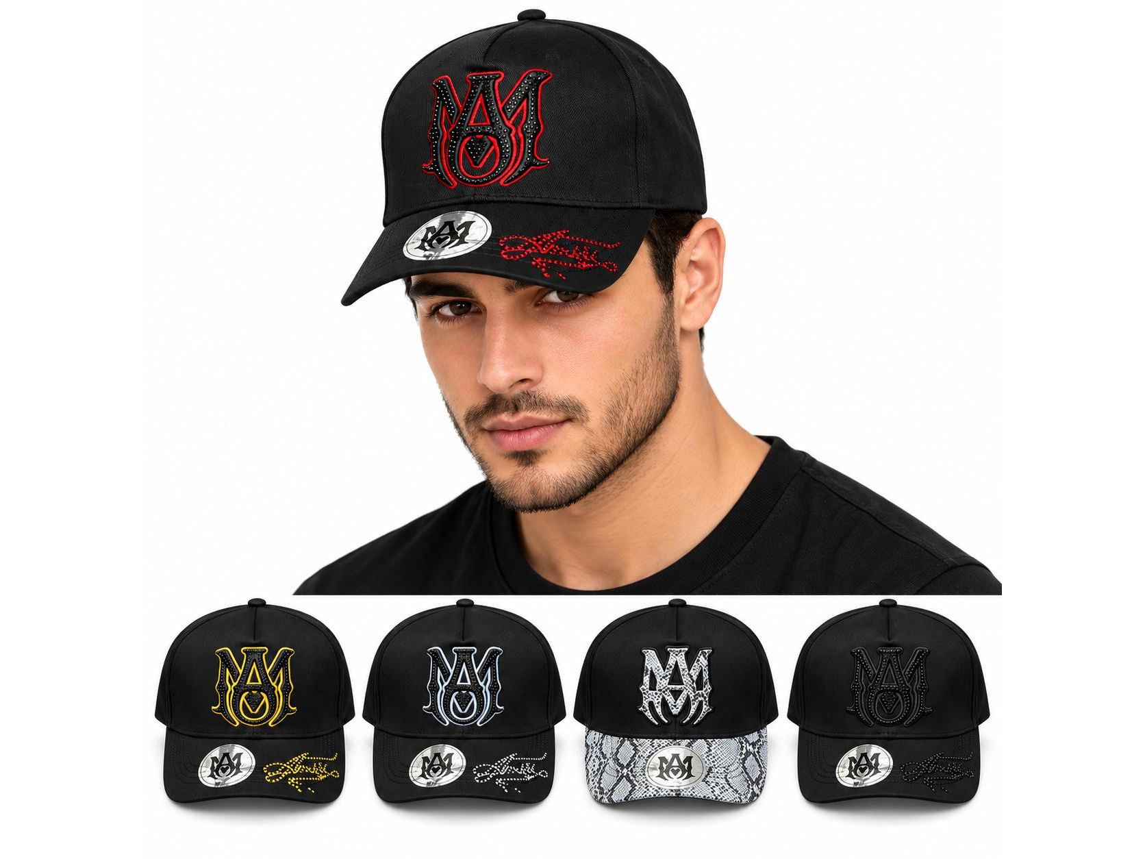 GORRA CURVA CON BRILLO | AMIRI F-94