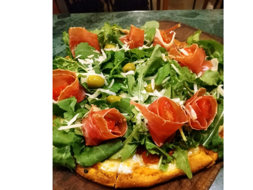 Pizza de Rúcula y Jamón crudo