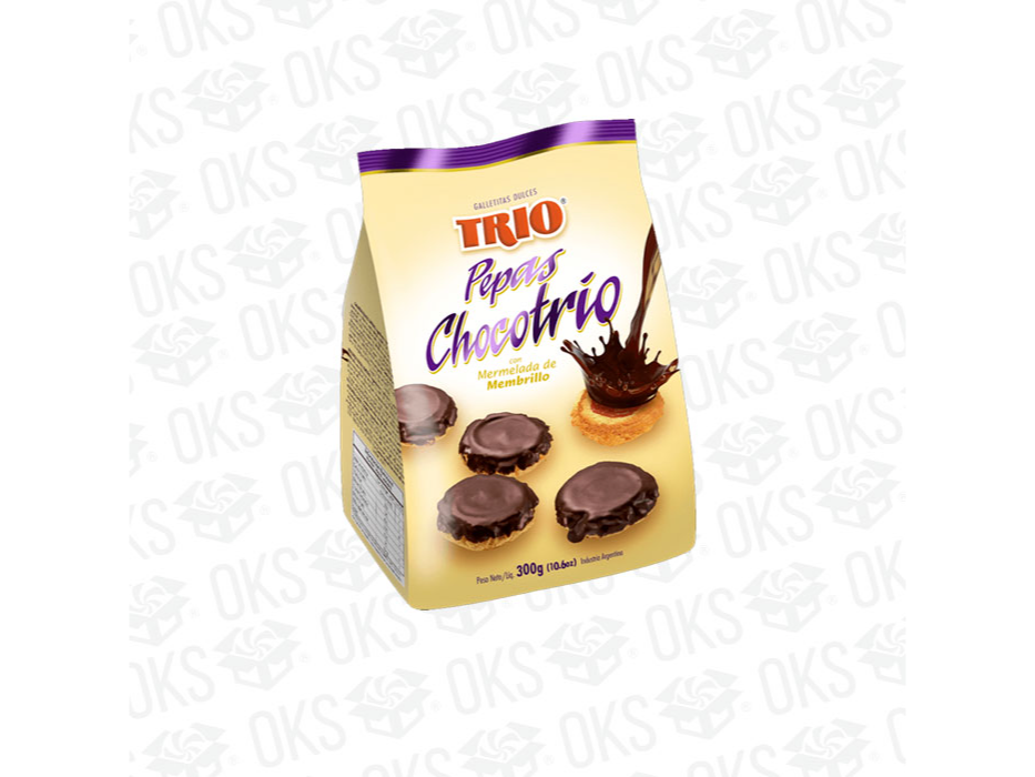 Trio pepa bañada chocolate x300g