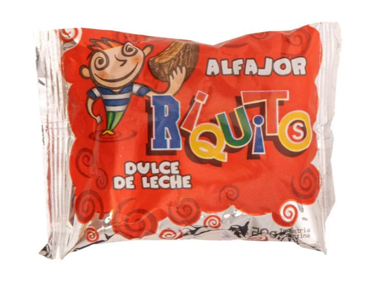 Alfajor riquito simple negro x25g