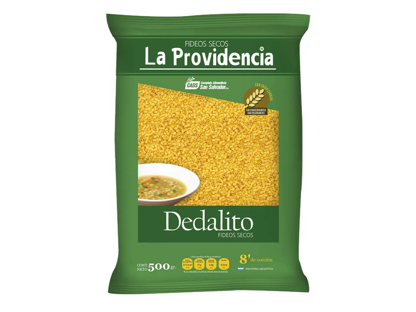 Fideo dedalito La Providencia x500g