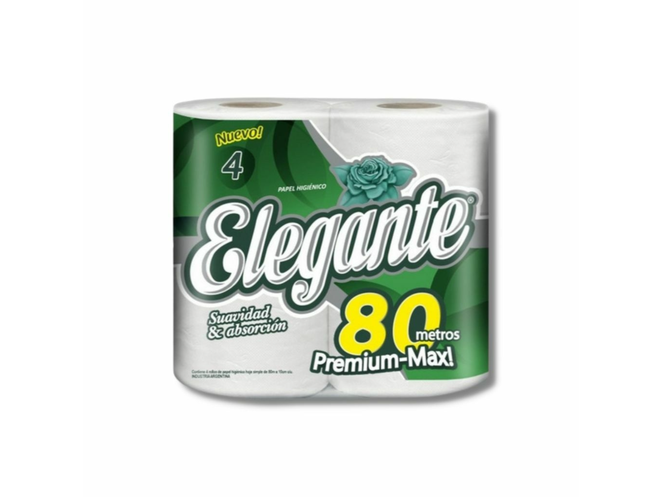 Papel higienico Elegante x4un x80mts