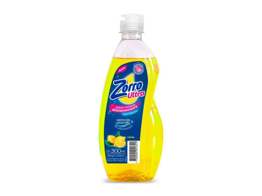 Detergente Zorro Ultra limón 300 ml