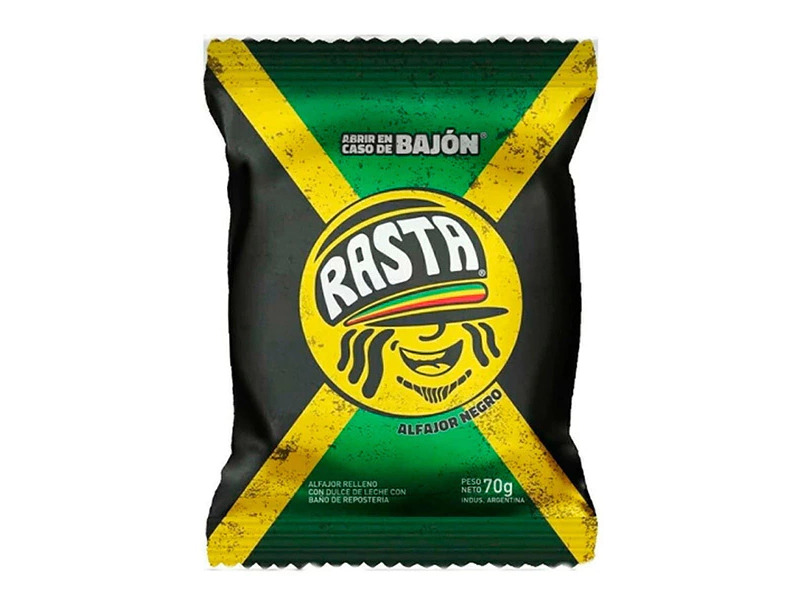 Alfajor Rasta negro x70g