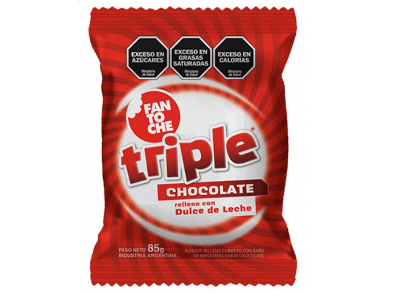 Alfajor Fantoche triple negro x85g
