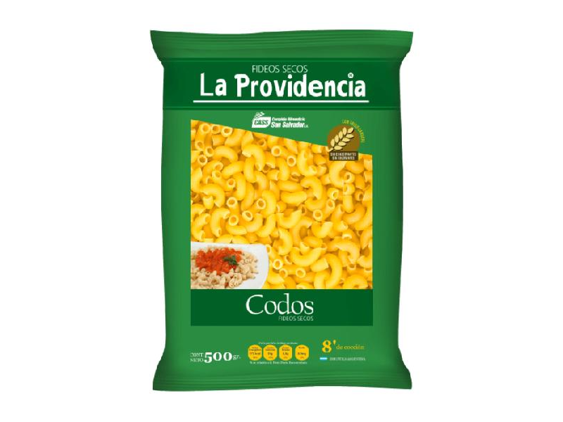 Fideo codo La Providencia x500g